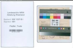 Entnazifizierung Trude Fiedler , geb. 24.10.1909 ()