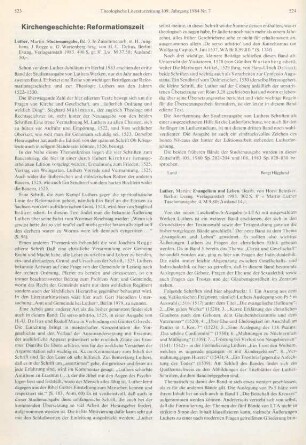 523-524 [Rezension] Luther, Martin, Studienausgabe Bd. 3