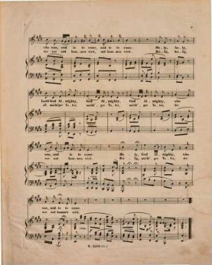 Holy, holy, lord God almighty : eingelegt in das Oratorium "Der Messias - The redemption" = Heilig, heilig