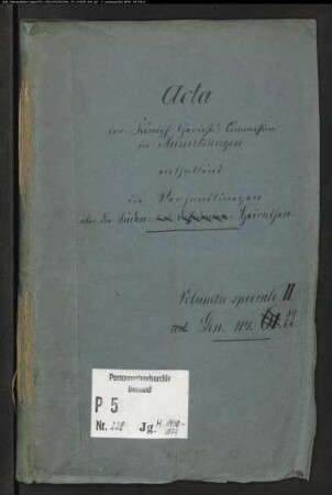 Protokollakten zu den Zivilstandsregistern der Juden für den Ort Meinerzhagen (H 1850-1874)