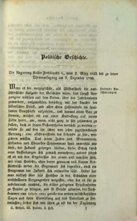 Handbuch der Geschichte des Herzogthumes Kärnten, 2,3,2. Von der Vereinigung mit den österreichischen Fürstenthümern bis in die neueste Zeit; Geschichte Kärntens vom Jahre 1835 - 1857, oder der neuesten Zeit