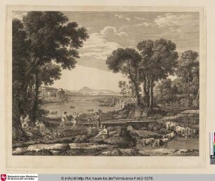 Landschaft mit tanzenden Figuren
