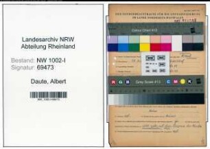 Entnazifizierung Albert Daute , geb. 21.07.1902 (Arbeiter)