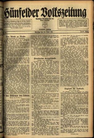 Ausgabe vom Montag, den 13. Juni 1921.