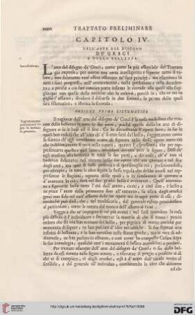 Capitolo IV: Dell'arte del disegno de'Greci e della Bellezza