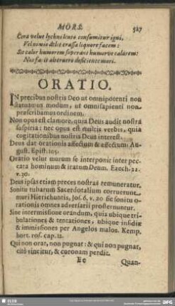 O [Oratio - Otium, Ignavia]