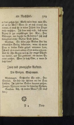 Zwey und zwanzigster Auftritt.