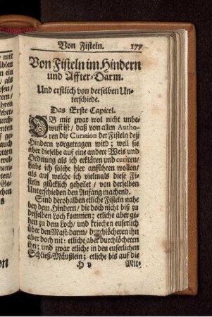 Von Fisteln im Hindern und Affter-Darm