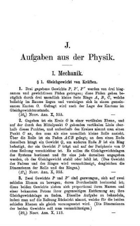 I. Mechanik.