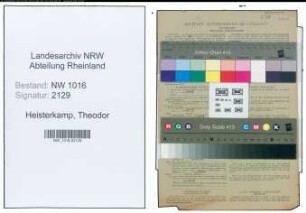 Entnazifizierung Theodor Heisterkamp , geb. 17.06.1887 (Landwirt)