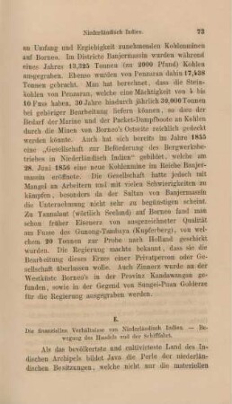 E. Die finanziellen Verhältnisse von Niederländisch Indien ...