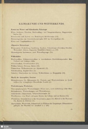 Klimakunde und Wetterkunde