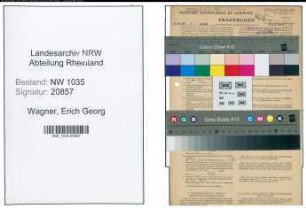 Entnazifizierung Erich Georg Wagner , geb. 06.05.1910 (Bergmann)