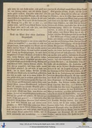 Noch ein Wort über einen ähnlichen Gegenstand.