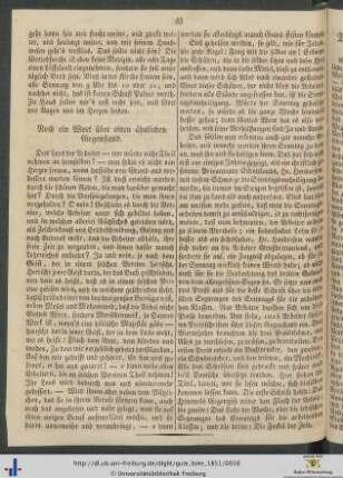 Noch ein Wort über einen ähnlichen Gegenstand.