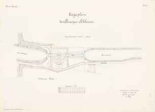 Erweiterung des Plauer Kanals. Schleuse, Parey: Lageplan 1:2500