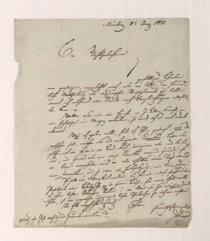 Brief von Friedrich Campe an Joseph Heller