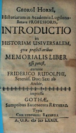 Introductio in historiam universalem