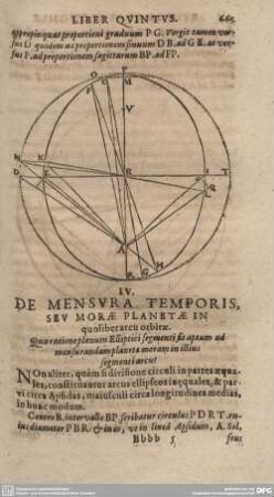 DE MENSURA TEMPORIS SEU MORAE PLANETAE IN quoliberateu orbitae.