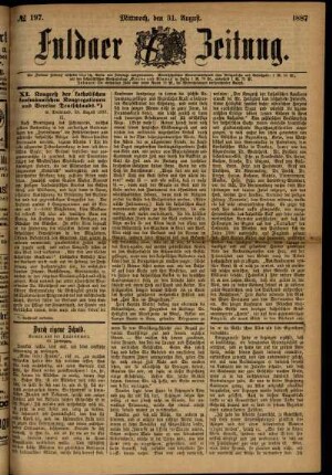Ausgabe vom Mittwoch, den 31. August 1887.