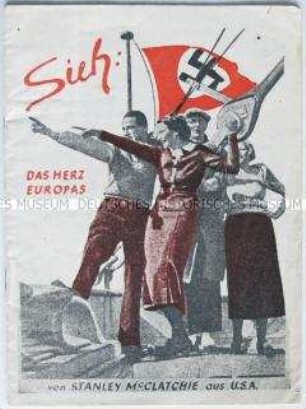 Kommunistische Tarnschrift mit Beiträgen über die Legion Condor und den Spanischen Bürgerkrieg im Umschlag einer nationalsozialistischen Propagandaschrift