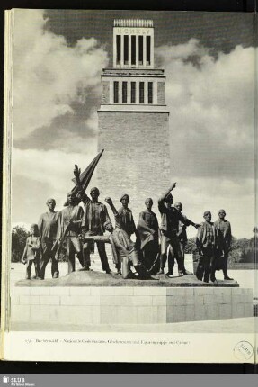 Buchenwald · Nationale Gedenkstätte, Glockenturm und Figurengruppe von Cremer