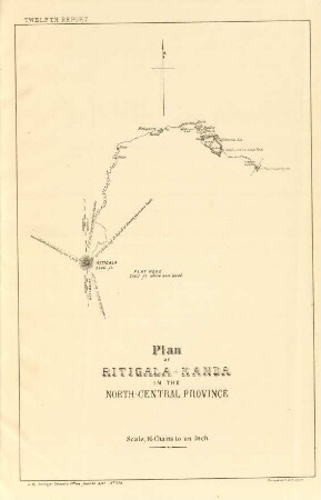Plan of Ritigala-Kanda in the north-central province.