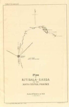 Plan of Ritigala-Kanda in the north-central province.