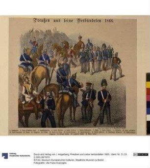 Preußen und seine Verbündeten 1866.