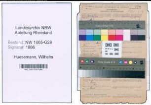 Entnazifizierung Wilhelm Huesemann , geb. 28.09.1895 (Bahnsekretaer)