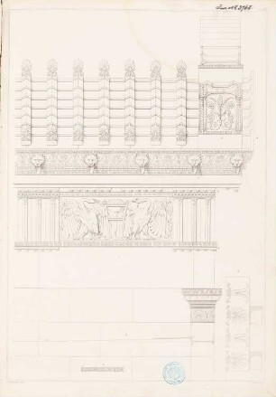 »Tektonik der Hellenen« (Tafelband, 2. Auflage Berlin 1874): Tafel 18: Ornamentik, Friese