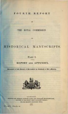 Report. 4. 1874, Part 1