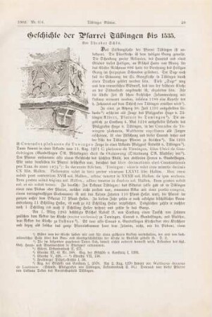 29-43 Geschichte der Pfarrei Tübingen bis 1535