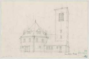 Fischer, Theodor; Planegg bei München (Bayern); Ev. Waldkirche - Perspektive