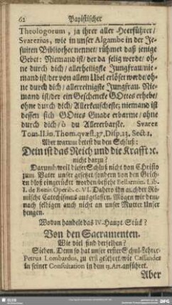 Wovon handelt das IV. Haupt-Stück? Von den Sacramenten