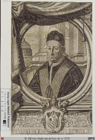 Bildnis Papst Benedikt XIII. (Pietro Francesco Orsini) (reg. 29. 5. 1724 - 21. 2. 1730)