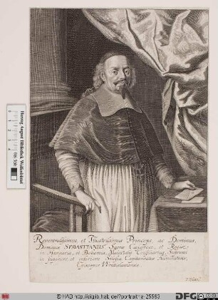 Bildnis Sebastian Ignaz (1643 von) Rostock (eig. Rodestock), 1664-71 Fürstbischof von Breslau