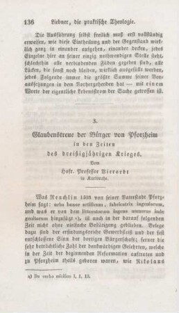 136-154 Glaubenstreue der Bürger von Pforzheim in den Zeiten des dreißigjährigen Krieges