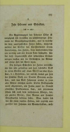 6. Jesu Lehramt und Schicksale