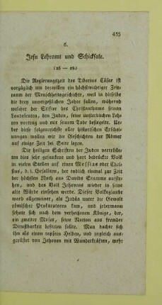 6. Jesu Lehramt und Schicksale