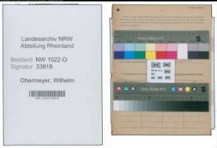 Entnazifizierung Wilhelm Obermeyer , geb. 11.01.1909 (Technischer Angestellter)