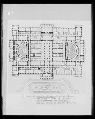 Grundriss des Parlaments in Wien