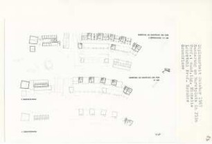 Sanierung am Marktplatz, Plön (Diplomarbeit bei Bernhard Hermkes): Grundrisse 2. - 4. Obergeschoss 1:200
