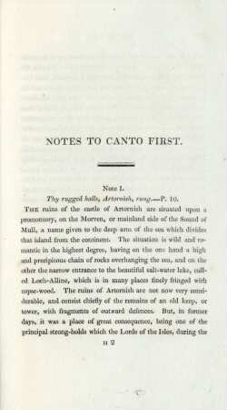 Notes to Canto First