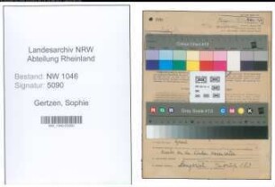 Entnazifizierung Sophie Gertzen , geb. 09.09.1919 ()