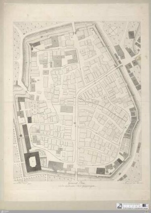 General Plan von der abgebranten Stadt Göppingen