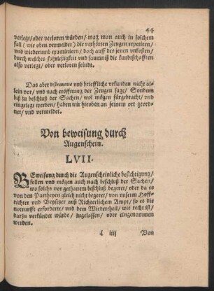 Von beweisung durch Augenschein. LVII.