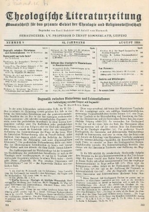 561-570 Dogmatik zwischen Historismus und Existentialismus