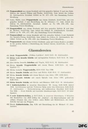 Glasmalereien (Nr. 481-496)