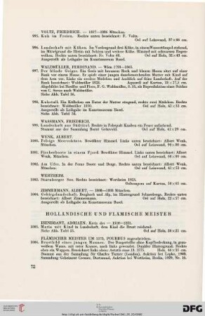 Holländische und flämische Meister (Nr. 1005-1037)